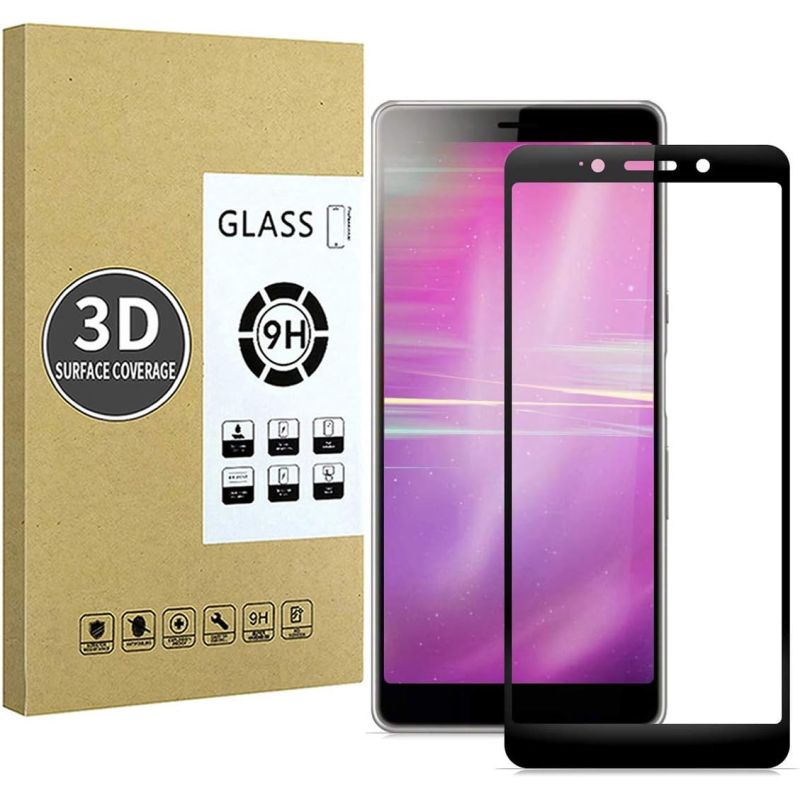 Protector de pantalla compatible con SONY XPERIA L3 * Cristal templado borde negro * Protección resistente y discreta