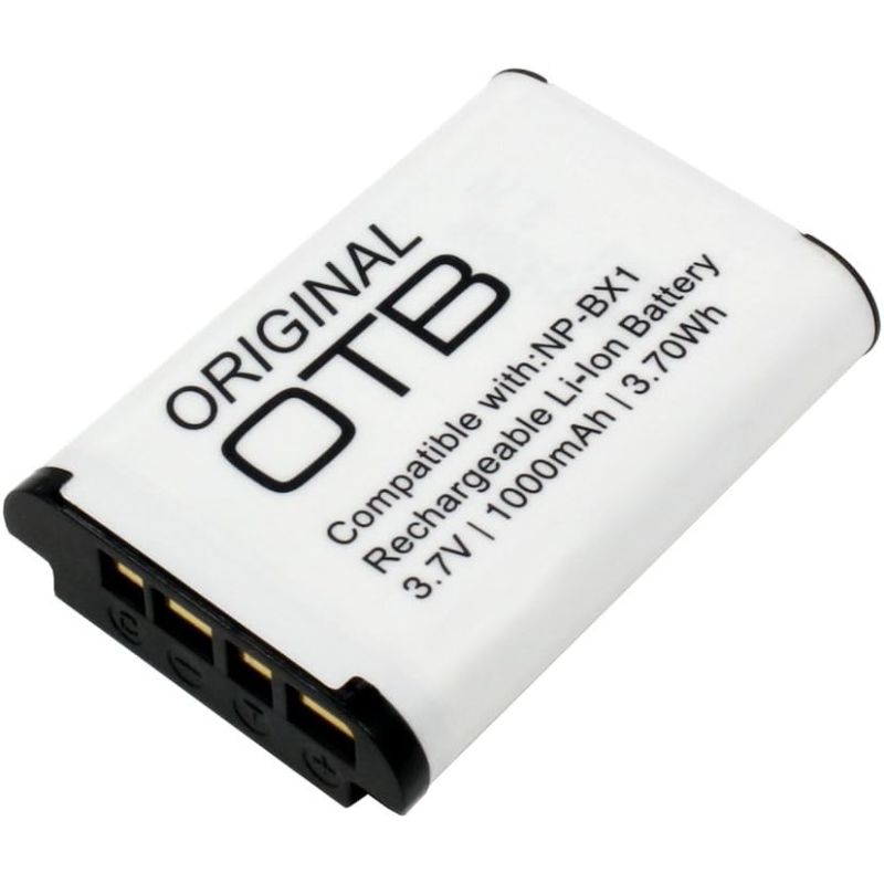 Batería compatible NP-BX1 para Sony RX100 / HDR-AS10 / HDR-AS15 * Capacidad 1240mAh * Larga duración y rendimiento
