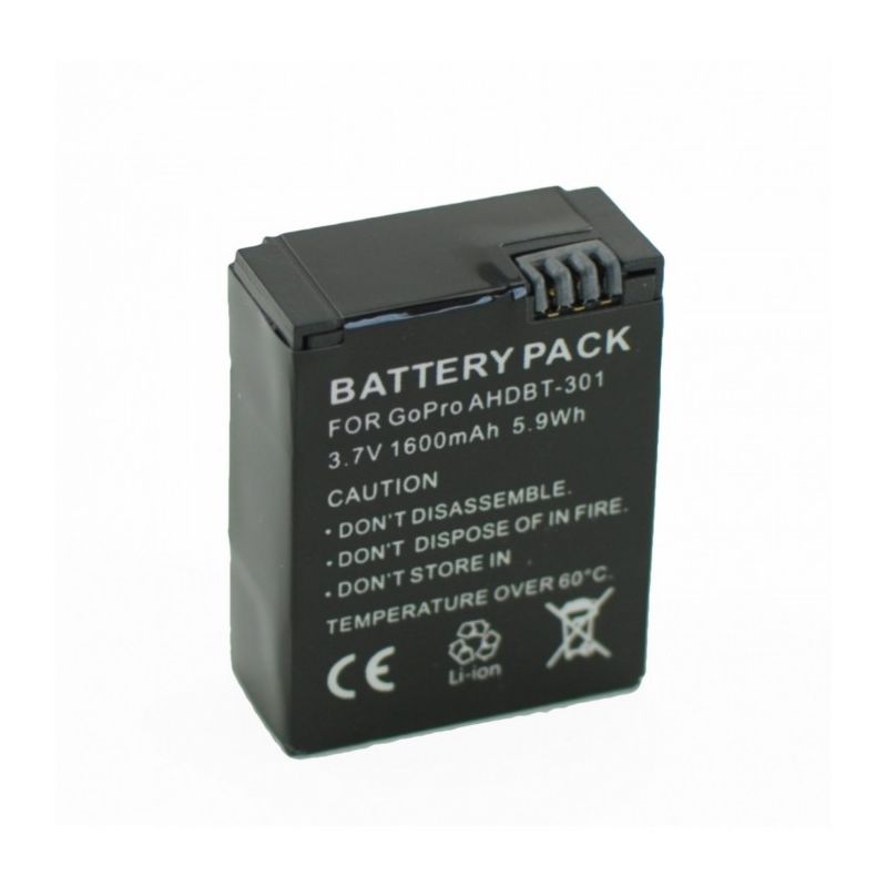 DIGITAL Bateria compatible AHDBT-201 / AHDBT-301 / AHDBT-302 para Gopro HERO 3 / HERO 3+ 1600mAh