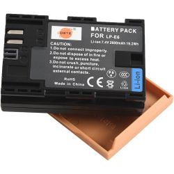 Batería compatible LP-E6 para Canon EOS 5D Mark II / 7D MarkII / 6D / 60D / 70D / 5DS * Capacidad 2600mAh * Alta duración