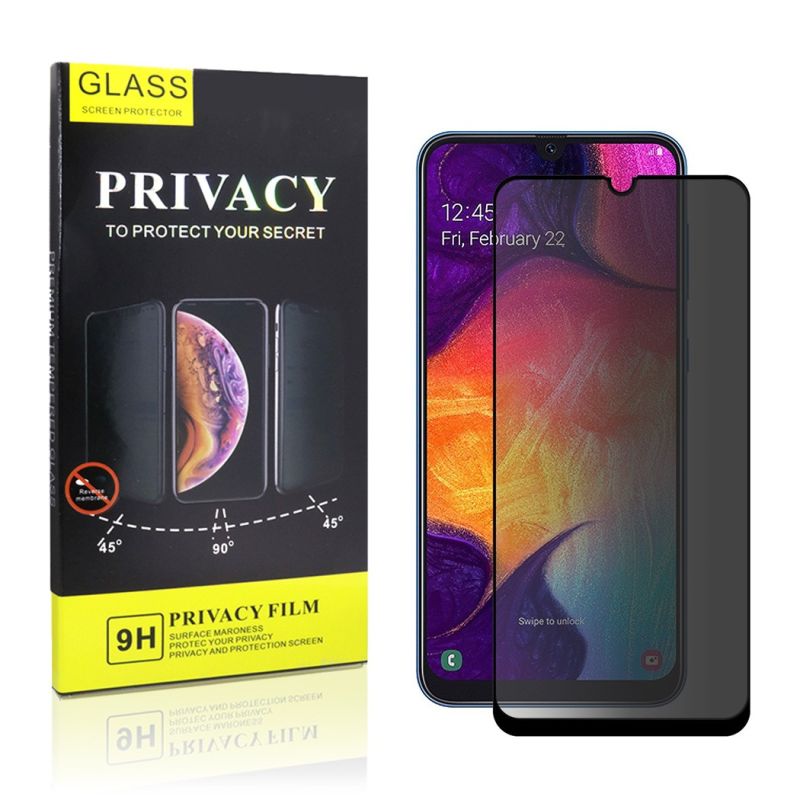 Protector de pantalla compatible con SAMSUNG GALAXY A34 5G * Cristal templado privacidad antiespías * Negro y resistente