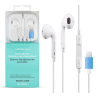 Auriculares cable lightning tipo earpods Microfono manos libres control volumen Compatibles con Apple iPhone iPad iPod Blanco