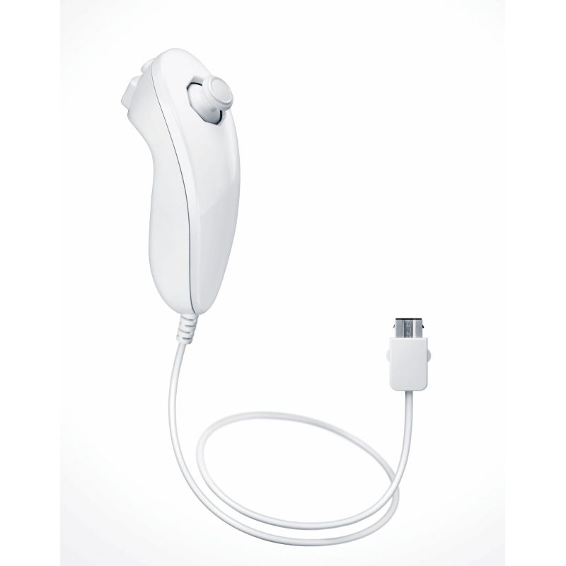 Mando compatible con Nintendo Wii Nunchuck * Nunchaku Joystick Blanco * Cable corto * Fácil conexión