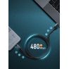 Cable de carga rápida 3.1A USB tipo C para móvil y tablet cable trenzado resistente longitud 1 metro color plata