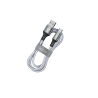 Cable de carga rápida 3.1A USB tipo C para móvil y tablet cable trenzado resistente longitud 1 metro color plata