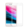 Protector de pantalla compatible con IPHONE 7 PLUS / 8 PLUS Cristal templado Borde blanco plano dureza 9H