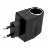 Adaptador red pared enchufe a mechero coche * Entrada 110-240V  50/60HZ * Salida DC 12V  500MA (0,5A)