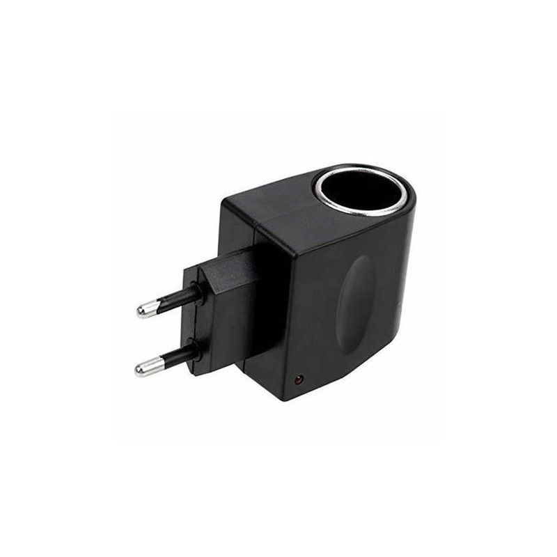 Adaptador red pared enchufe a mechero coche * Entrada 110-240V  50/60HZ * Salida DC 12V  500MA (0,5A) * Potencia 6W