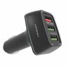 Cargador adaptador mechero coche Triple USB Ultra rápido QC 3.0 30W Negro