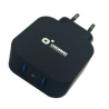 CROMAD Cargador adaptador de red pared Doble USB 4.8A Inteligente IC Negro