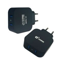 CROMAD Cargador adaptador de red pared Doble USB 4.8A Inteligente IC Negro