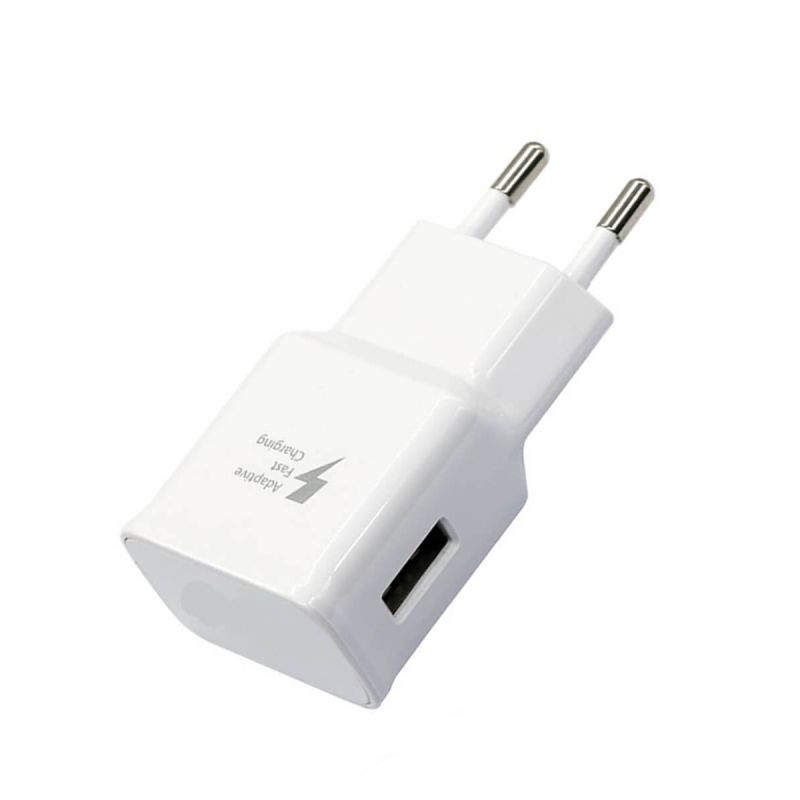 Cargador compatible universal adaptador de red pared USB Carga rápida 2A - Blanco