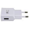 Cargador compatible universal adaptador red pared USB carga rápida 2A color blanco para móviles y tablets