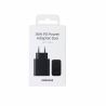 SAMSUNG original Cargador adaptador red pared USB y tipo C carga super rápida 35W modelo EP-TA220 negro