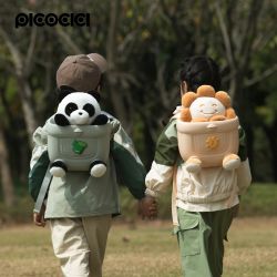 PICOCICI Mochila infantil Goma EVA Peluche flor marrón Niños niñas preescolar guardería colegio