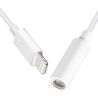 Cable adaptador compatible conector lightning macho a jack 3.5mm auriculares hembra Blanco 8cm para iPhone iPad MMX62ZM/A