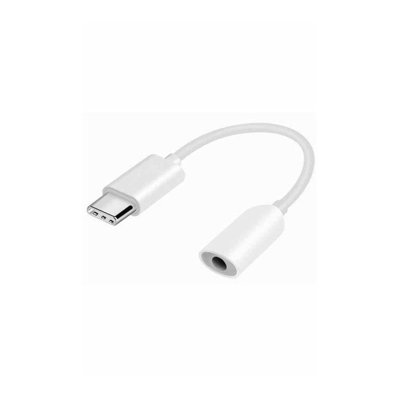 XIAOMI Original Cable adaptador jack 3.5mm audio auriculares hembra a tipo C macho Blanco