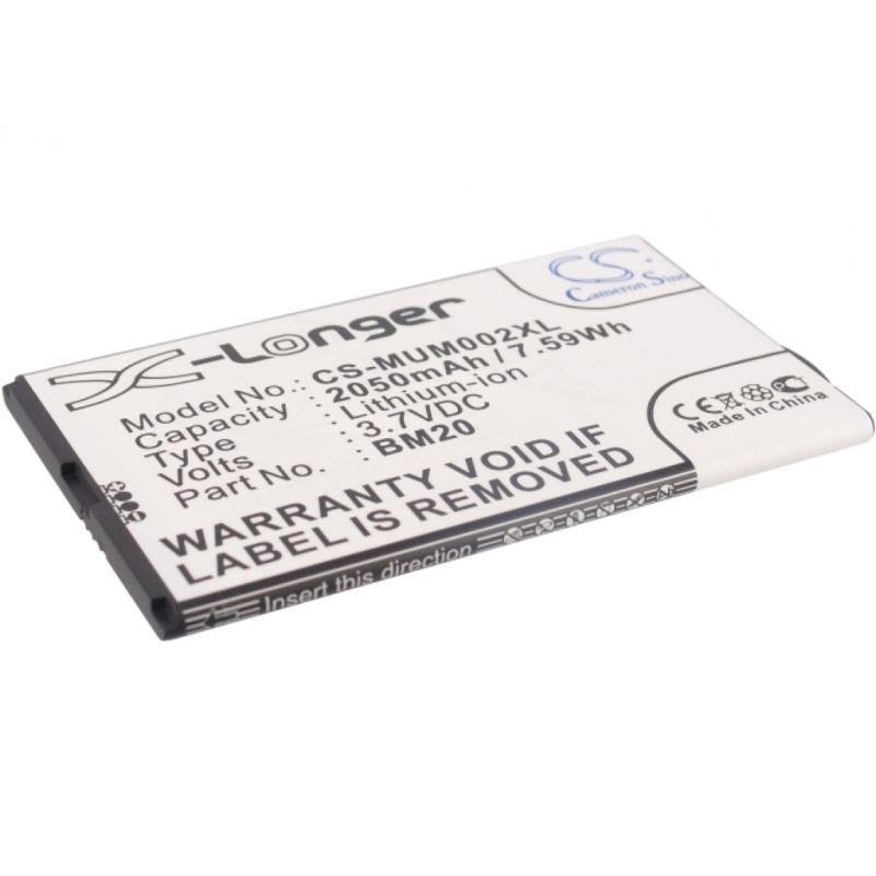 Batería compatible con Xiaomi MI2 / MI2s / M2 / M2s ⋆ BM20 ⋆ Capacidad 2050 mAh Cameron Sino