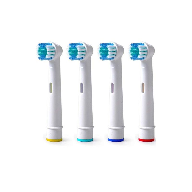 Pack 4 cabezales recambio compatibles con Braun Oral-B SB-17A ⋆ limpieza profunda y eficaz ⋆ apto cepillos eléctricos
