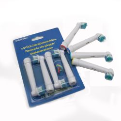 Pack 4 cabezales recambio compatibles con Braun Oral-B SB-17A ⋆ limpieza profunda y eficaz ⋆ apto cepillos eléctricos