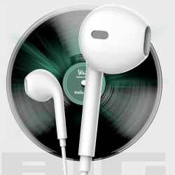 Auriculares manos libres con cable 1.2m Jack 3.5mm micrófono y control de volumen color blanco