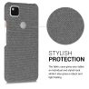 Funda compatible con GOOGLE PIXEL 4A 4G Carcasa protectora trasera resistente dura forrada en tela - GRIS