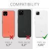 Funda compatible con GOOGLE PIXEL 4A 4G Carcasa protectora trasera resistente dura forrada en tela - GRIS