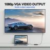 Adaptador convertidor USB macho 3.0 / 2.0 a VGA hembra 1080p para pantalla múltiple en PC portátil