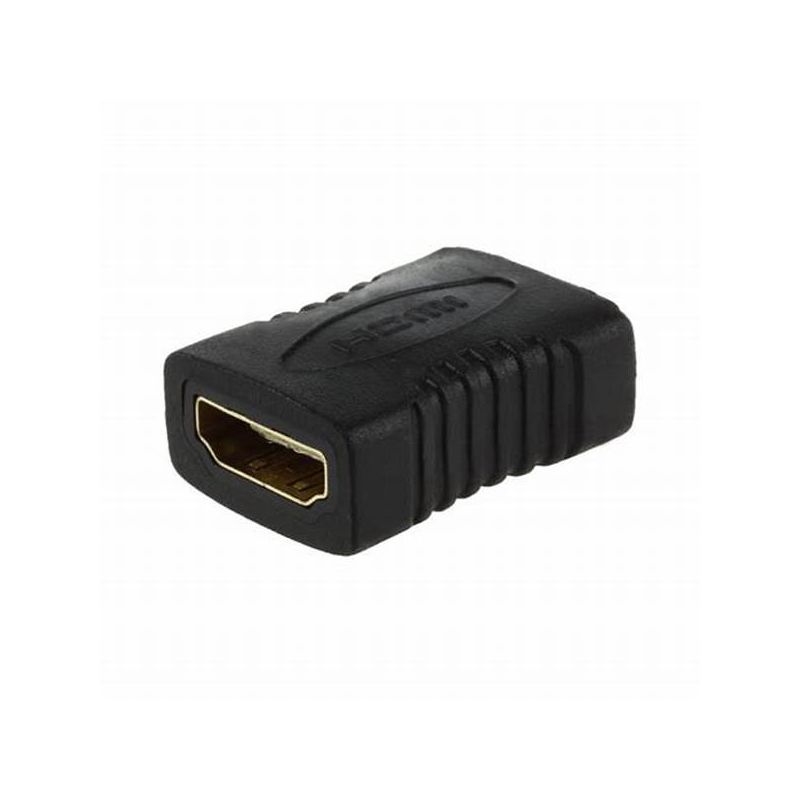 Adaptador alargador HDMI hembra a HDMI hembra Doble Negro