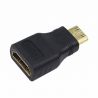 Adaptador convertidor HDMI hembra a MINI HDMI macho Negro