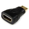 Adaptador convertidor HDMI hembra a MINI HDMI macho Negro