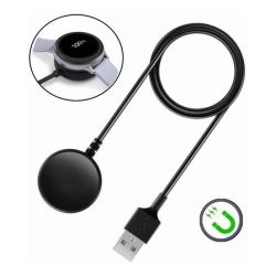 Cable cargador USB compatible con Samsung Galaxy Watch Active / Active 2 / Watch 3 / 4 / 5 / 5 Pro / 6 ⋆ Color negro