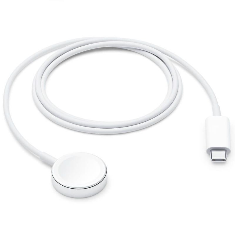 Cable cargador compatible con APPLE WATCH 1 2 3 4 5 6 SE 7 8 conector tipo C - Carga rápida - Base magnética inalámbrica