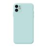Funda compatible con IPHONE 11 silicona flexible suave lisa 3D cubre cámara trasera color azul turquesa diseño moderno
