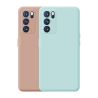 Funda compatible con OPPO RENO6 5G silicona flexible lisa 3D cubre cámara trasera color rojo elegante y suave