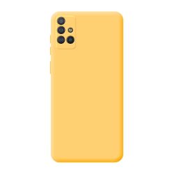 Funda compatible con SAMSUNG GALAXY A51 4G silicona flexible lisa 3D cubre cámara trasera color rojo brillante