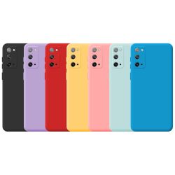 Funda compatible con SAMSUNG GALAXY S20 FE silicona flexible lisa 3D cubre cámara trasera color rosa pastel