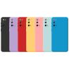 Funda compatible con SAMSUNG GALAXY S20 FE silicona flexible lisa 3D cubre cámara trasera color rosa pastel