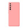 Funda compatible con XIAOMI MI NOTE 10 LITE silicona flexible lisa 3D cubre cámara trasera color rosa fucsia