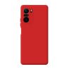 Funda compatible con XIAOMI MI 11I / POCO F3 / K40 PRO silicona flexible lisa 3D cubre cámara trasera color rojo