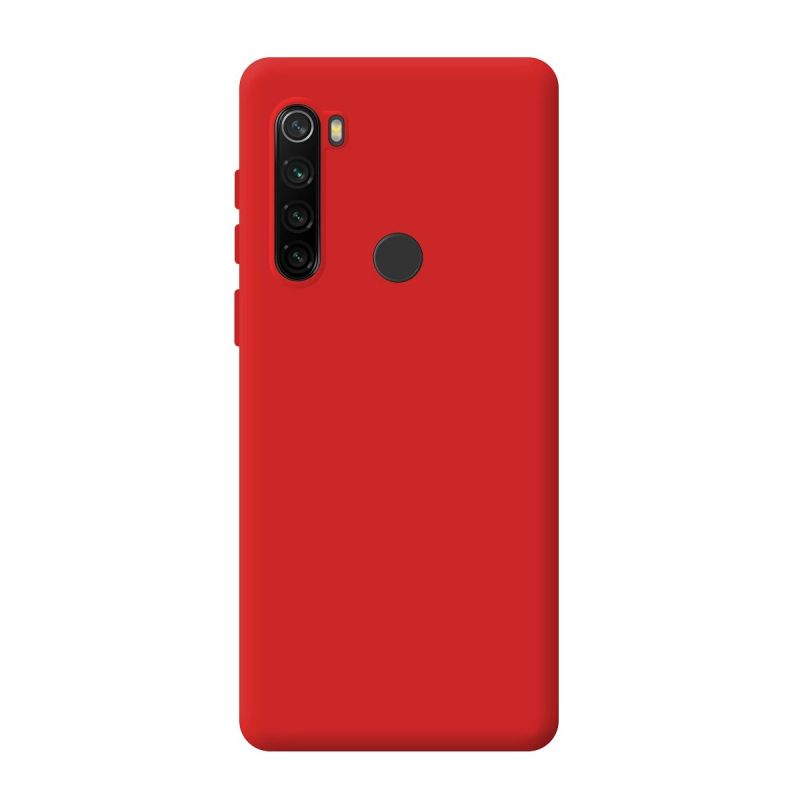 Funda compatible con XIAOMI REDMI NOTE 8T silicona flexible lisa 3D cubre cámara trasera colores amarillo y rojo