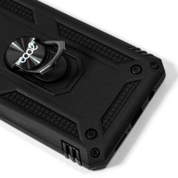 COOL Funda compatible con SAMSUNG GALAXY S21 ULTRA carcasa hard semi rígida con anilla soporte integrada color negro