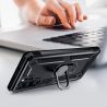 Funda compatible con SAMSUNG GALAXY A81 / A91 / NOTE 10 LITE semi rígida con soporte anilla 360° y fijación magnética negra