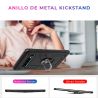 Funda compatible XIAOMI MI 10T / MI 10T PRO carcasa semi rígida con anilla 360° soporte e imán magnética color negro