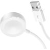 Cable cargador USB compatible con APPLE WATCH base de carga magnética inalámbrica color blanco
