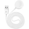 Cable cargador USB compatible con APPLE WATCH base de carga magnética inalámbrica color blanco