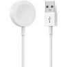 Cable cargador USB compatible con APPLE WATCH base de carga magnética inalámbrica color blanco