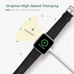 Cable cargador compatible con APPLE WATCH 1 2 3 4 5 6 SE 7 8 conector tipo C - Carga rápida - Base magnética inalámbrica