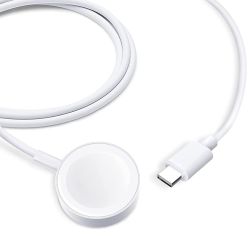 Cable cargador compatible con APPLE WATCH 1 2 3 4 5 6 SE 7 8 conector tipo C - Carga rápida - Base magnética inalámbrica