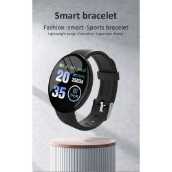 Reloj inteligente Pulsera deportiva de actividad D18 Bluetooth 4.0 - IOS Android - Pantalla táctil - Negro